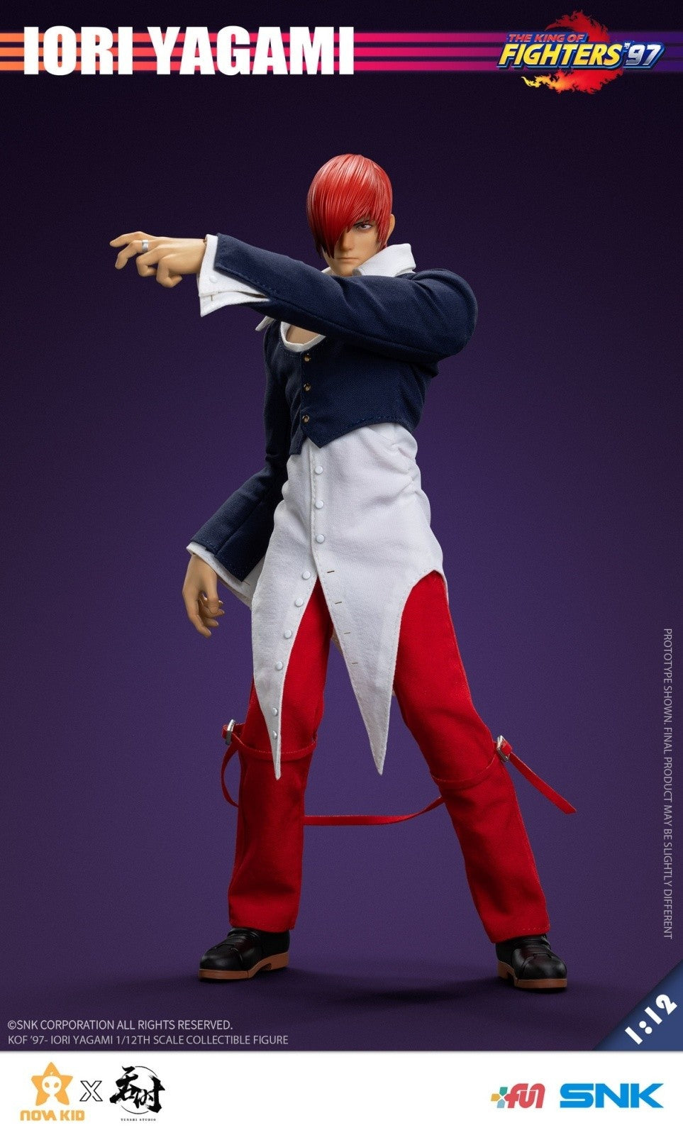 Em EstoqueEstúdio Tunshi Original 1/12 SNK Licenciado King of Fighters KOF 97 Iori Yagami TS XXZ 008 Figuras de Ação Colecionáveis de Anime