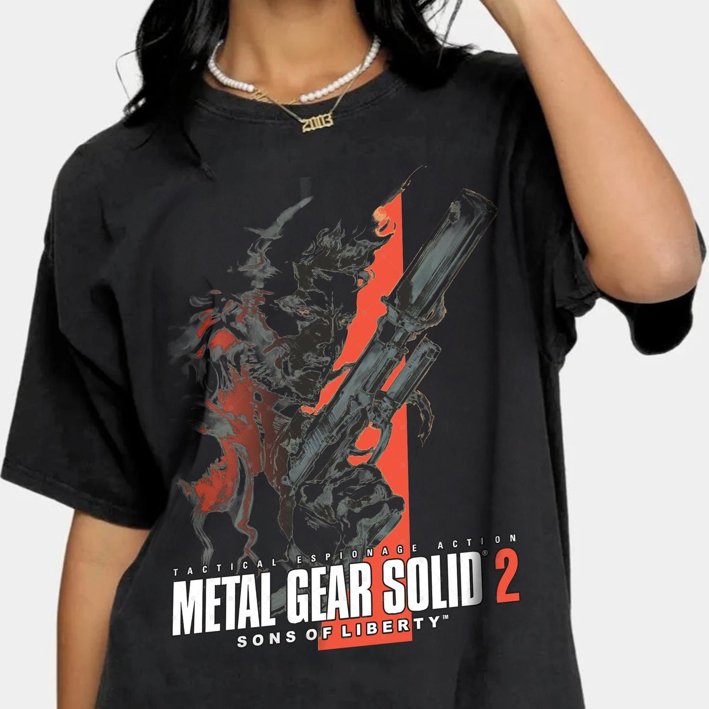 Metal Gear Solid Snakes T-Shirts Crewneck Cotton Snake Short Sleeve Tee Funny Metal Gear Shirt Crewneck All Seasons Clothing