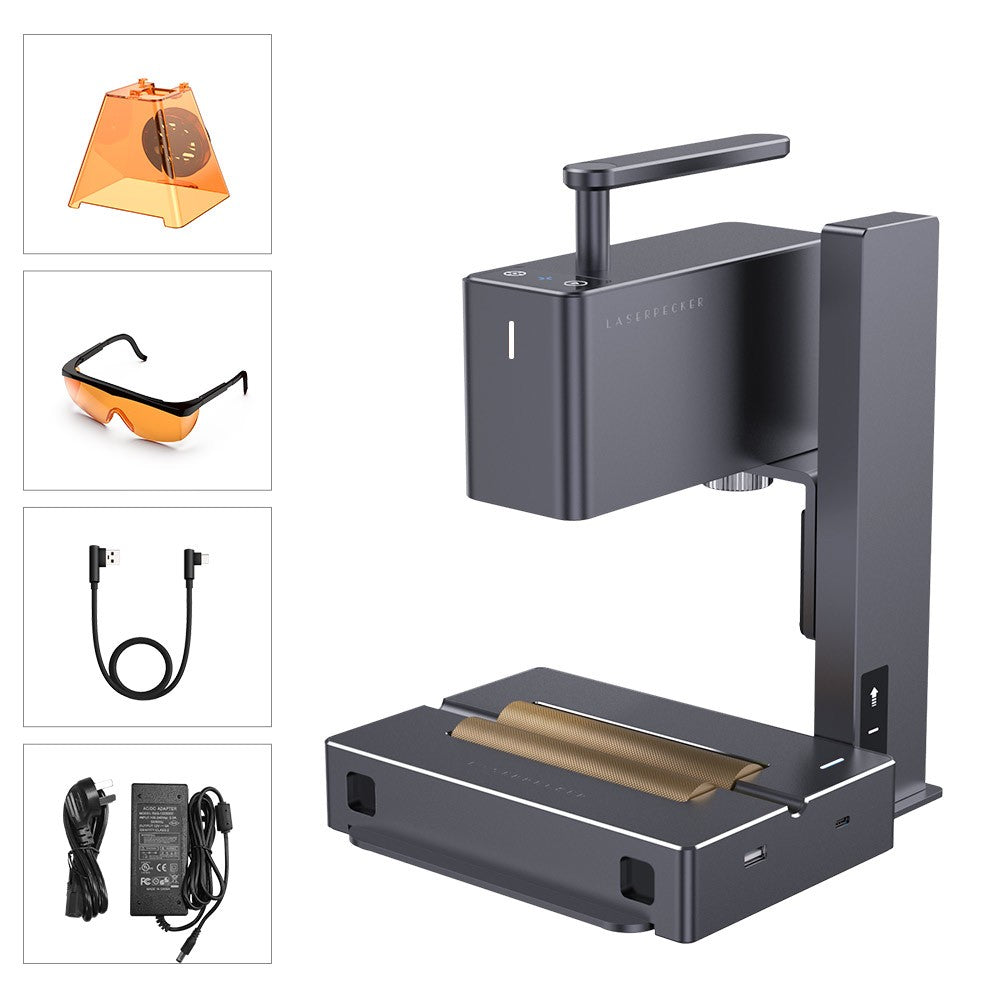 Gravador a Laser LaserPecker 2 Portátil para Madeira Máquina de Gravação a Laser Impressora de Logo DIY Máquina de Gravação a Laser para Artesanato