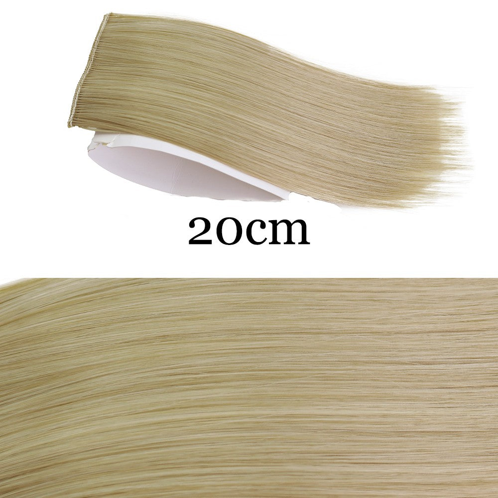 MERISI HAIR Apliques de Cabelo Sintético Liso Invisível com 2 Presilhas, Aumento de Volume, Extensões de Cabelo, Cobertura Lateral Superior
