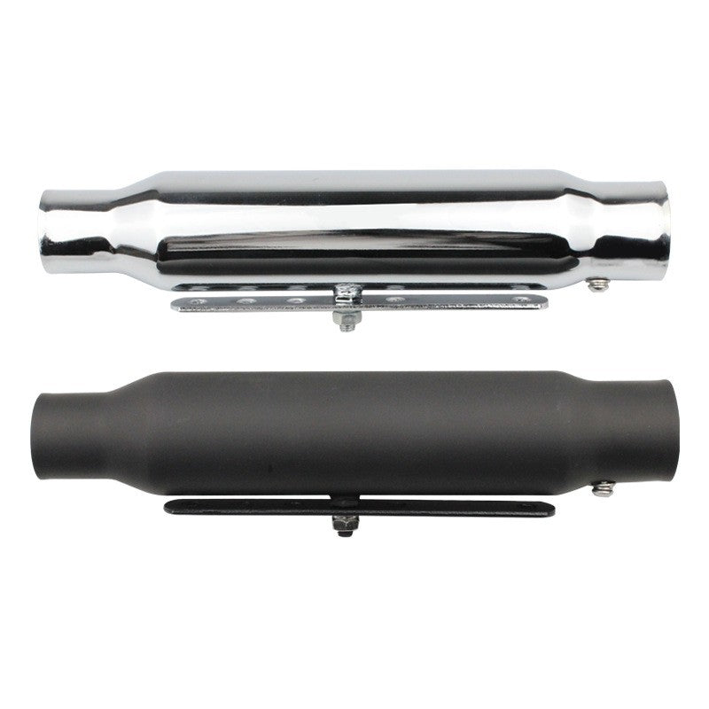 2PCS Universal Retro Motorcycle Exhaust Muffler Pipe 38/40/43/45mm For Harley Triumph CG125 Pit Bike Black Chrome