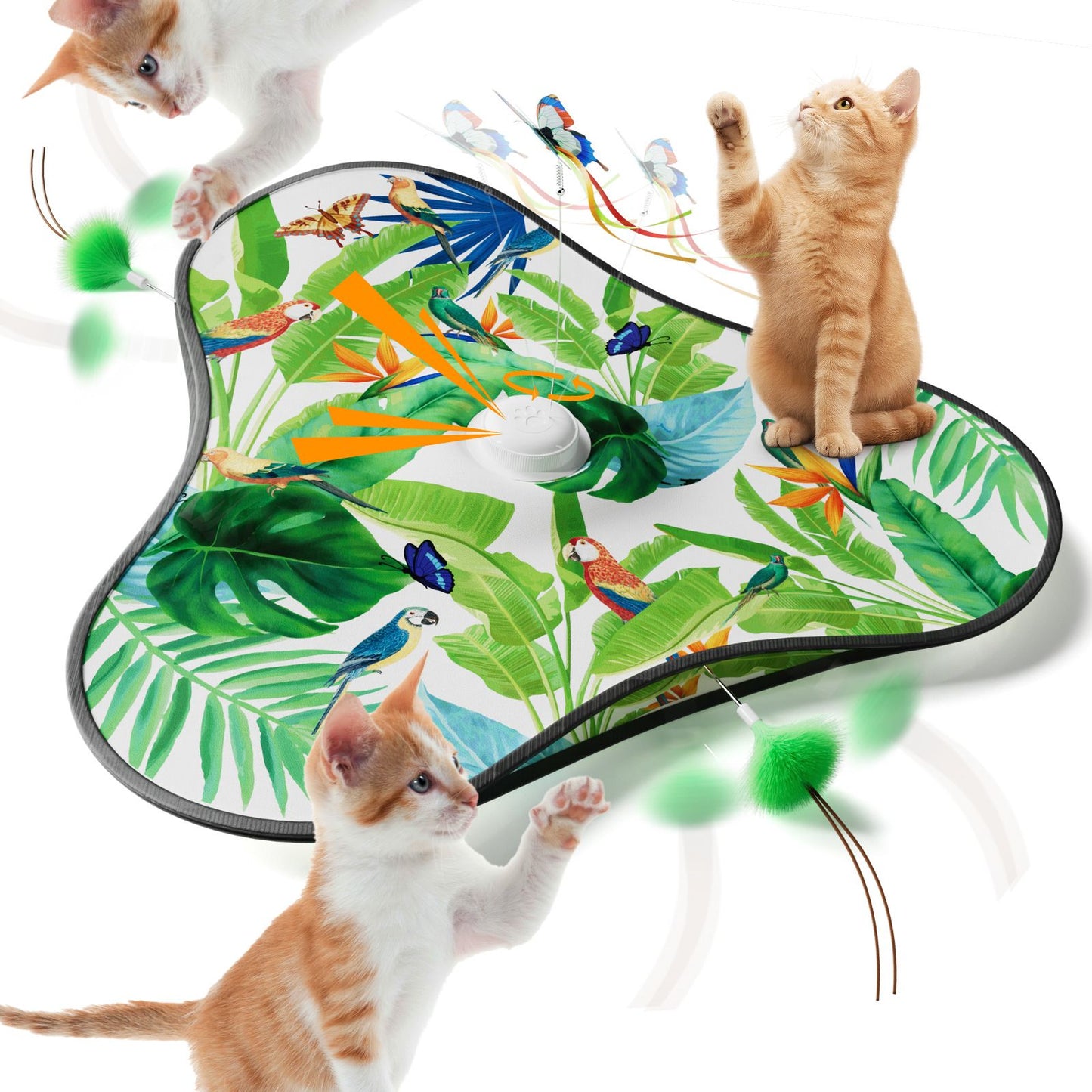 Borboleta Brinquedos de Gato Interativo Esconde-Esconde Brinquedo de Gato com Som de Animal Movimento Ativado Penas Ocultas Brinquedo para Gatinho