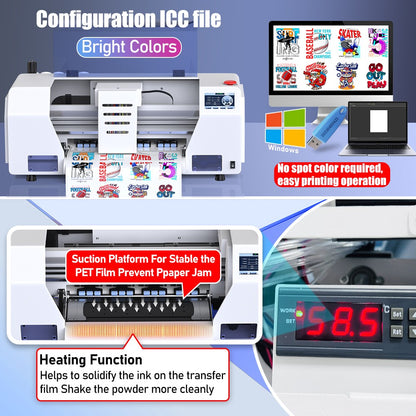 US Stock A3 L805 UV DTF Printer For Epson XP600 DTF Printer A4 A3 DTF Printer T shirt Printing Machine impresora dtf EU Stock