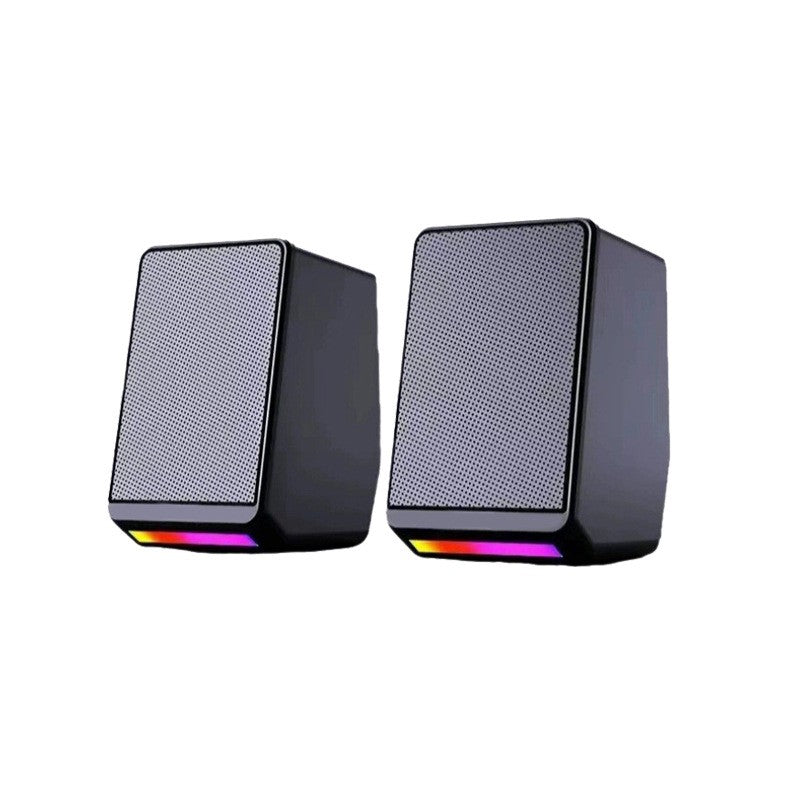 Mini Caixas de Som Estéreo Multimídia para Computador Luz LED TS38 Caixa de Som Gamer com Fio e Subwoofer para Desktop Notebook TV Projetor