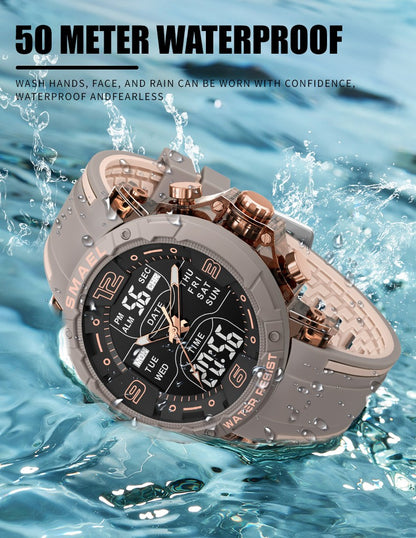 SMAEL Brand 8140 Waterproof Dropshipping Watch Alarm Clock night light Young Fashion business Quartz Sport Wristwatches