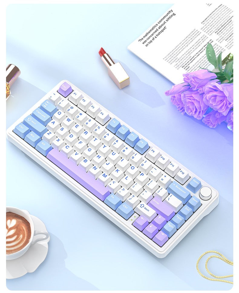 Teclado Mecânico Attack Shark X85 Bluetooth, RGB, Tri-modo 2.4G, Botões de metal, Hot-swap de todas as teclas, compatível com Win&Mac