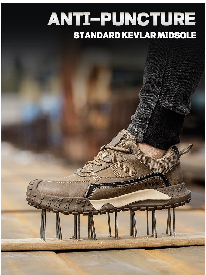 Men Safety Boots Indestructible Shoes Sneakers Steel Toe Protective Boots Anti-smash Anti-puncture Work Safety Shoes Anti-slip