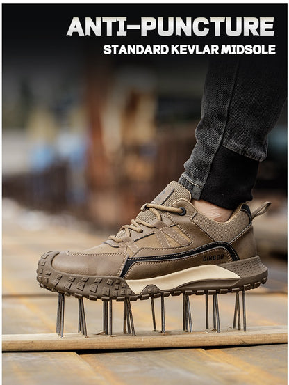 Men Safety Boots Indestructible Shoes Sneakers Steel Toe Protective Boots Anti-smash Anti-puncture Work Safety Shoes Anti-slip