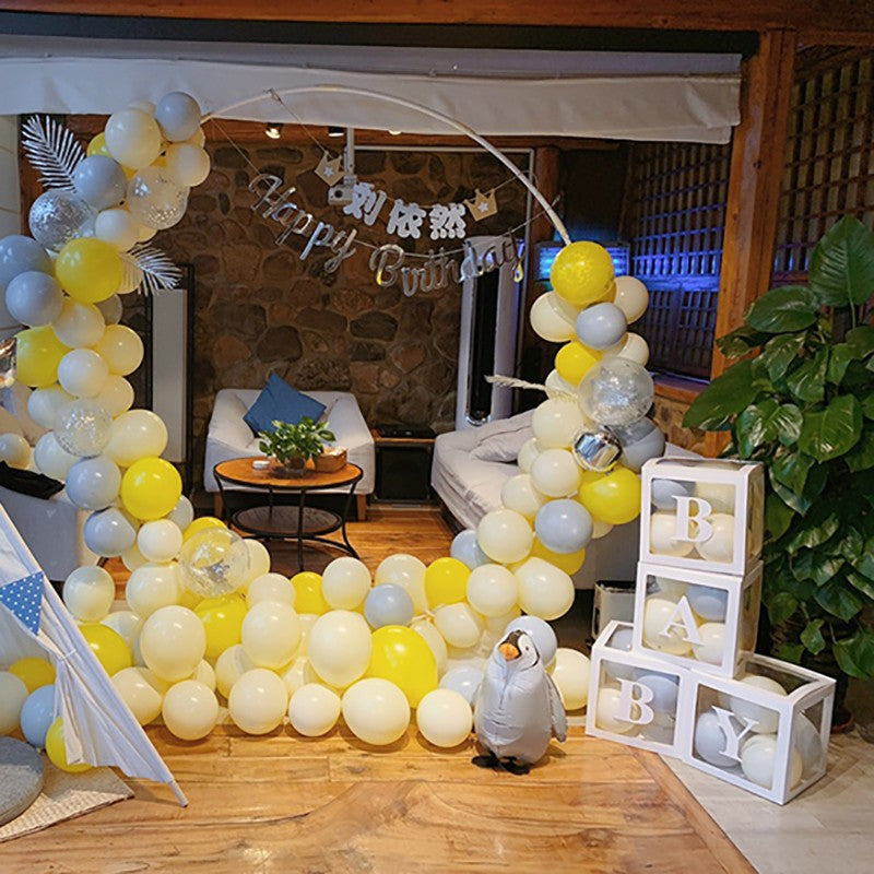 Transparent Letter Balloon Box Baby Shower Decorations Happy Birthday Wedding Decor 1st Birthday Party Supplies Balloon Box
