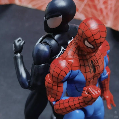 16CM 1/12 Cartão Pendurado Retrô Homem-Aranha Simbiose Action Figure Articulado Brinquedos Kit Modelo Enfeite de Mesa Menino Brinquedo PVC Presente Divertido