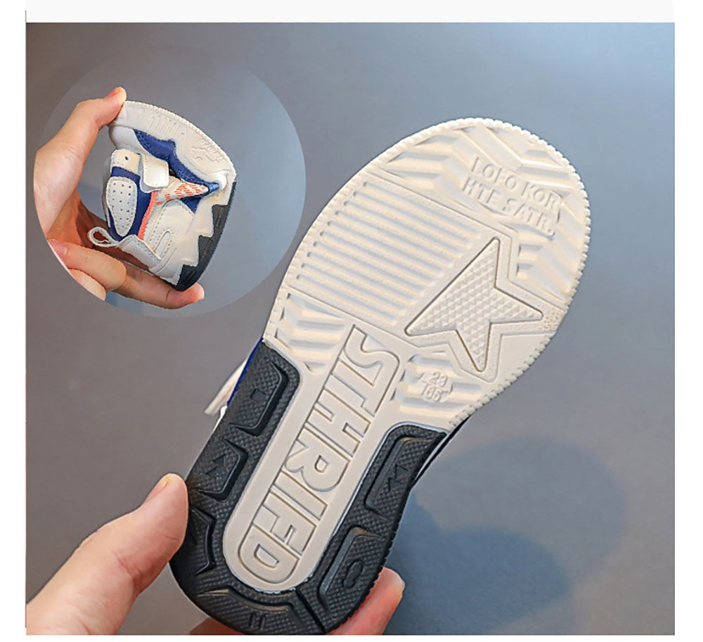 Fashion Sneakers For Kids Trend Fashion Basketball Shoes For Boy Soft-soled Anti-slippery Children's Sport Shoes Tennis Shoes