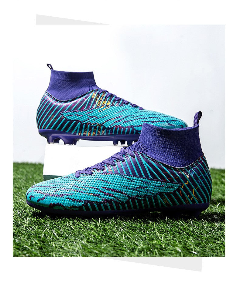 Men Light Soccer Shoes Size 35-45 Boys Soccer Shoes Football Boots High Ankle Kids Cleats Training Sport Sneakers Football Shoes