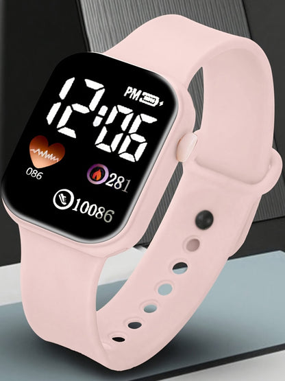 Set of 6 minimalist square LED watches with butterfly pearl jewelry