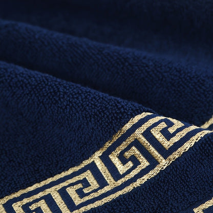 2pcs White Cotton Towels 34x74cm 70x140cm Embroidered Hotel Bathroom Towels For Adult Quick-Dry Thicken Soft Face Bath Towels