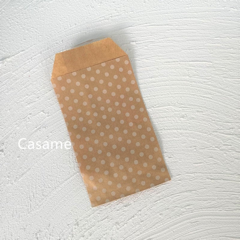 10/25/50 Pcs Small Sack Pouch Mini Dot Kraft Paper Bags Wedding Party Invitation Greeting Cards Paper Gift Bag Birthday