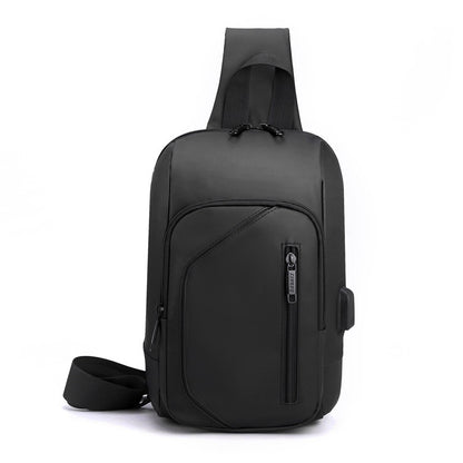 2023 Men's Chest Bag Waterproof Crossbody Bag Multifunction Anti-theft Travel Bags Shoulder Bag Male USB Charging Pouch for Man