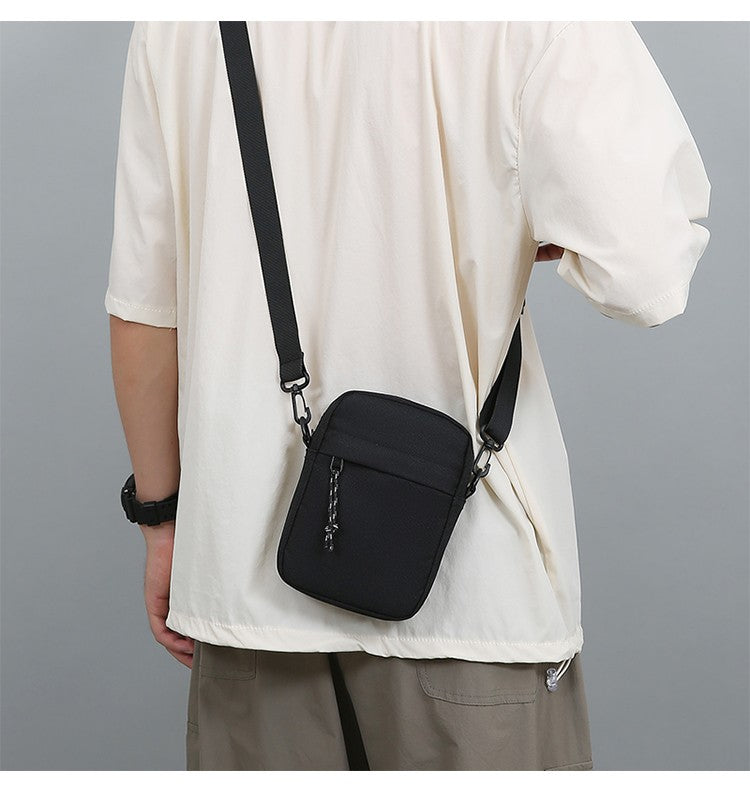 Simple Casual Mini Crossbody Bag Men's Nylon Small Shoulder Bag For Men Oxford Messenger Phone Side Sling Bag Husband Chest Pack