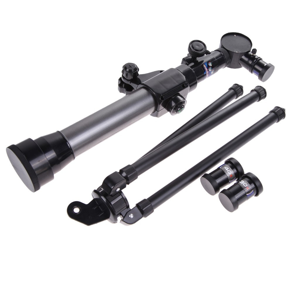 Telescópio Astronômico Infantil Monocular com Quebra-Cabeça Científico Refrator Inteligente Ferramenta de Ensino com Ocular 20X 30X 40X