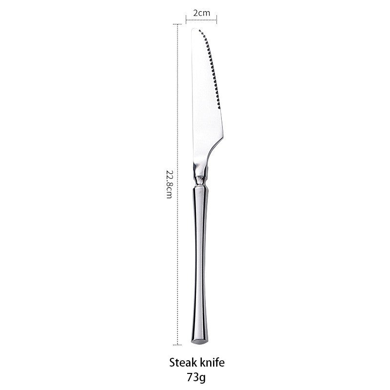 AJOYOUS Conjunto de Talheres Aço Inoxidável Polido Luxuoso Garfo Sobremesa Colher de Chá Faca Utensílios de Jantar Cozinha