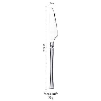 AJOYOUS Conjunto de Talheres Aço Inoxidável Polido Luxuoso Garfo Sobremesa Colher de Chá Faca Utensílios de Jantar Cozinha