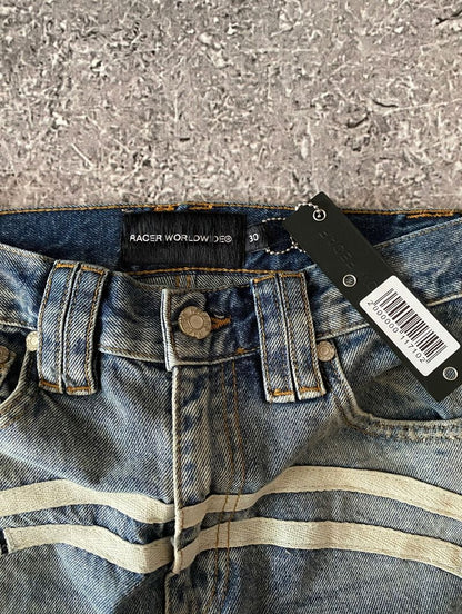 Y2K American New Pattern Embroidery Wash Baggy Jeans Men High Street Vintage Hip Hop Fashion Casual Joker Couple Wide-leg Pants