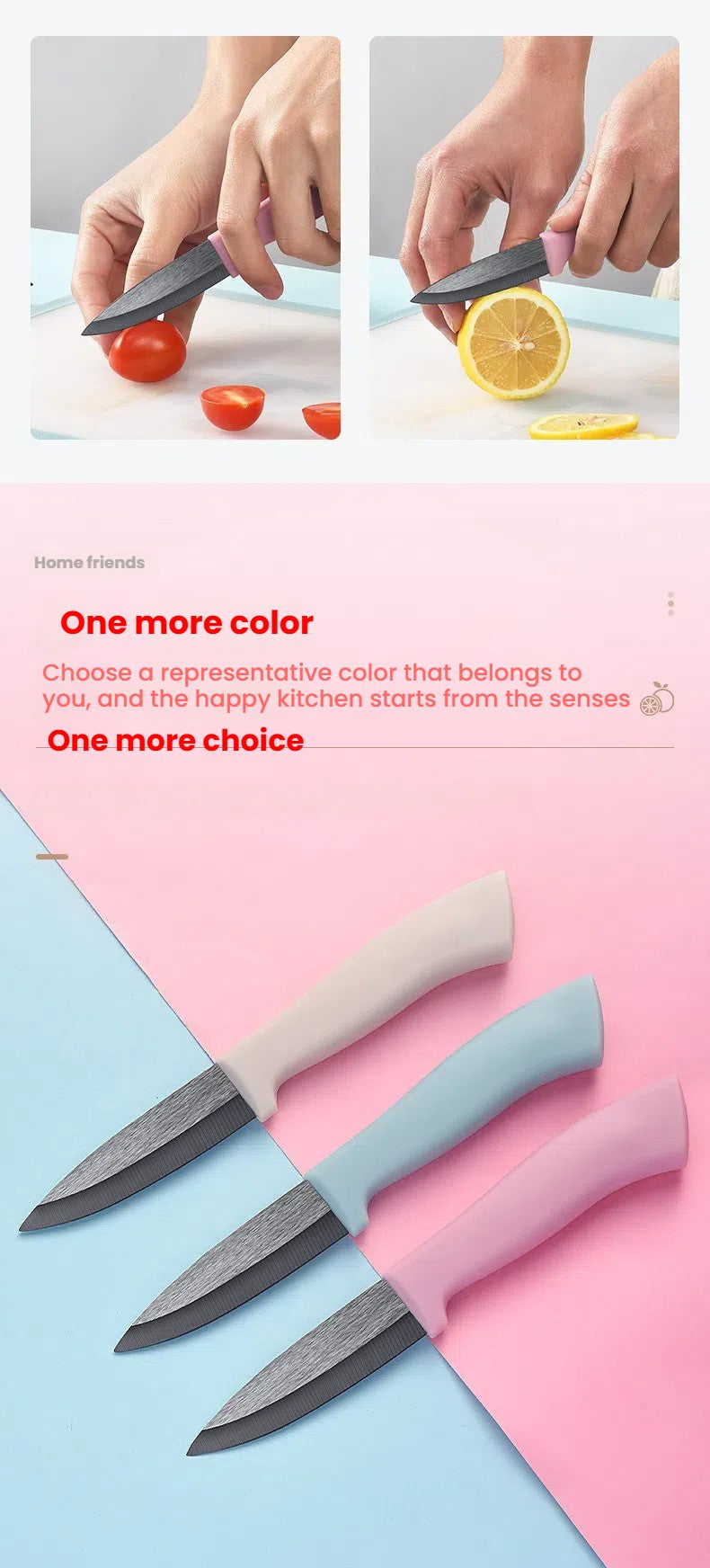 Portable Food Safety Black Zirconium Ceramic Fruit Peeling Knife With A Safety Blade Guard Cover Suitable For Kitchen Use