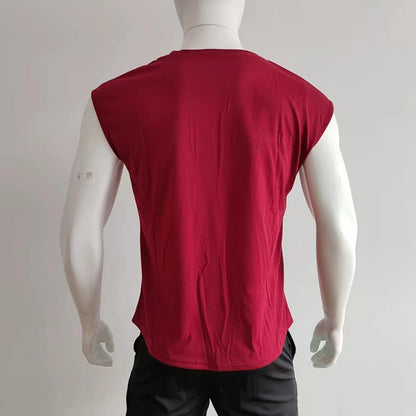 Summer Men's Mesh Gym Vest Quick Dry Loose Fitness Exercise Wide shoulder Sports Sleeveless Shirt Bodybuilding Tank Top