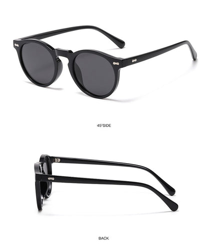 Óculos de Sol Redondos Retrô Masculinos Femininos Pequenos Moda Polarizados Óculos de Sol para Homens e Mulheres Óculos de Condução Estilo Vintage Literário