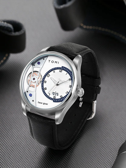 TOMI Set Gift Box for Men's Minimalist Business Quartz Watch Luxury Versatile Double Strap Detachable Watch Festival Gift