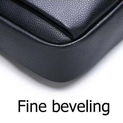 Men's Multi-Color Leather Crossbody Bag, Versatile Casual, Multi-Compartment, Daily Commuting, Stylish & Practical