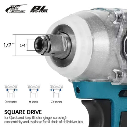 Parafusadeira de impacto de alto torque Makita DTW 285, chave de fenda portátil sem fio recarregável, ferramenta multifuncional de bateria de lítio 18V