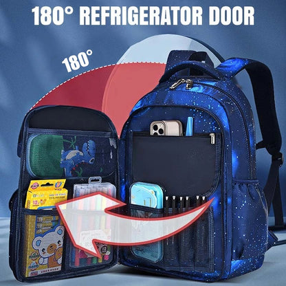 Mochila Escolar Ajustável para Crianças Meninos Meninas Leve Design Crescimento Impermeável para Ensino Fundamental