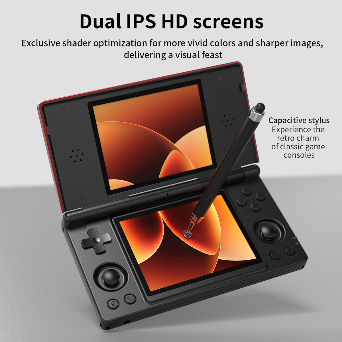 Anbernic RG DS Retro Video Game Console 4 Inch IPS Dual Multi-touch Screen Android 14 Flip Game Player RGDS For Christmas Gift