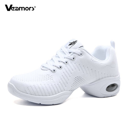 Women Dance Shoes Jazz Ballroom Dancing Comfortable Lady PU Soft Outsole Training Breathable Modern Tango Dance Sneakers