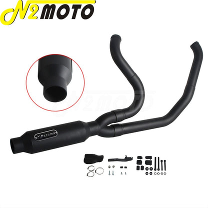 Motorcycle 2-into-1 Exhaust Muffler System For Harley Touring Electra Glide FLHTI FLHTK FLHTPI FLHTKL FLHTCUI FLHTKSE 2017-2025