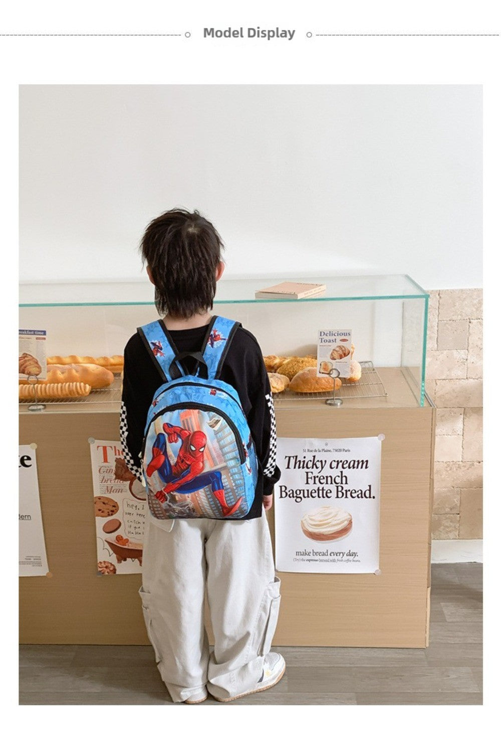 Marvel Spider-Man Kids Backpack Trendy Cartoon Boys' School Bag Fashionable Spider-Man Backpack Double Shoulder Bag for Toddlers