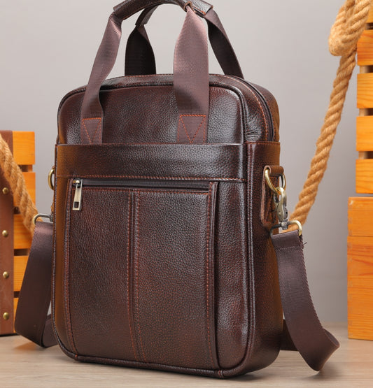 WESTAL Men's Shoulder Bags Genuine Leather Crossbody Messenger Bag For 13.3 Inch Laptop Briefcase Leather Man Handbags 8577