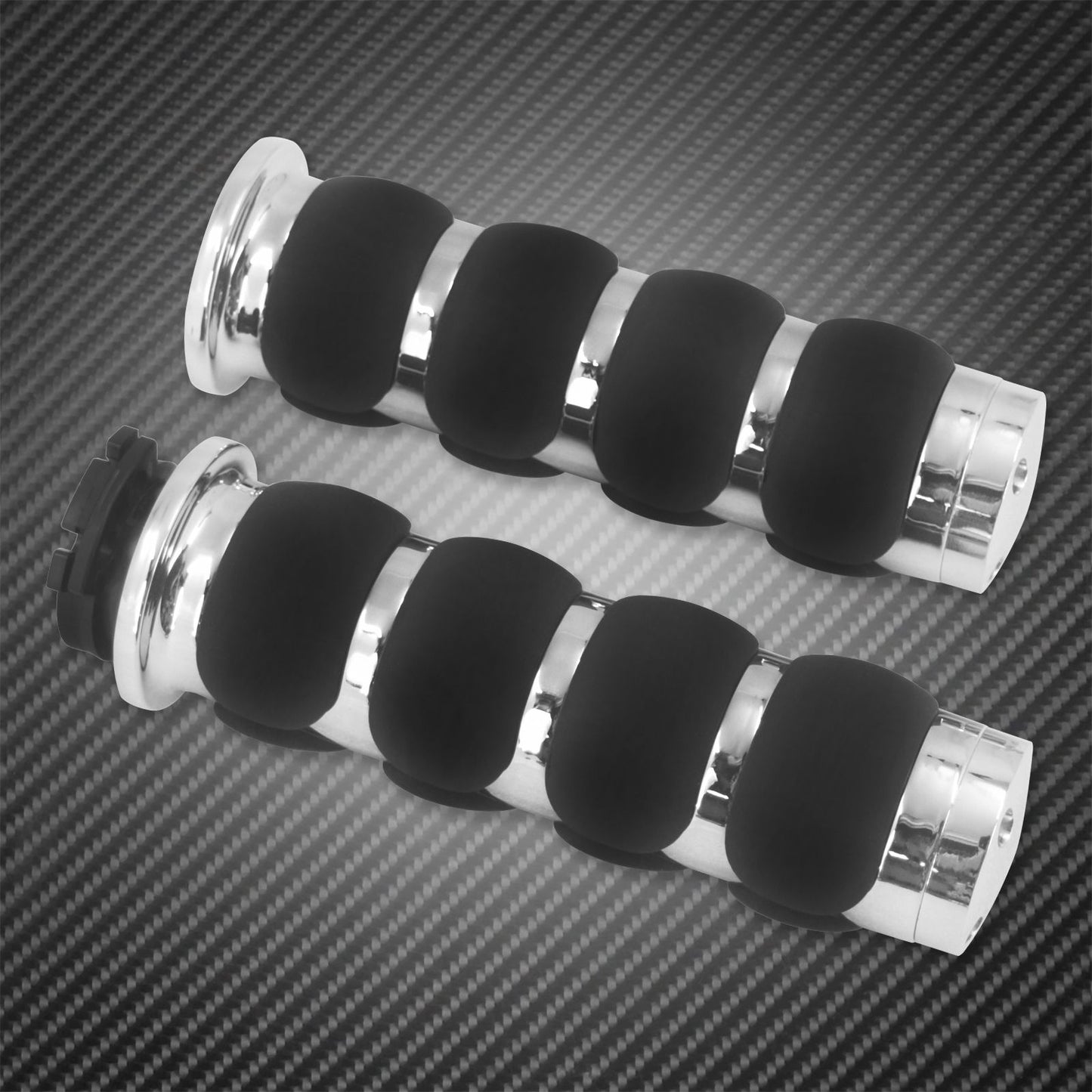 Manoplas de Guidão de Moto 1" 25mm Universal Para Harley Sportster XL1200 Touring Street Glide FLHR Dyna FXDL FLS