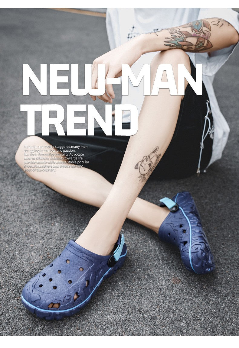 2025 Summer New Breathable Soft-Sole Outdoor Sports Sandals  Versatile Casual Two-Way Trendy Sandals