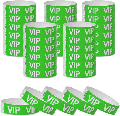 500 VIP Yellow Waterproof Paper Wristbands Lightweight Festival Event Identification Bracelets Party Favors