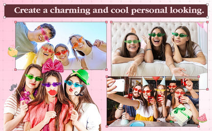 Fun Party Sunglasses Fire Flame Sunglasses Rimless Fire Sunglasses Halloween Candy Color Glasses for Christmas Favors