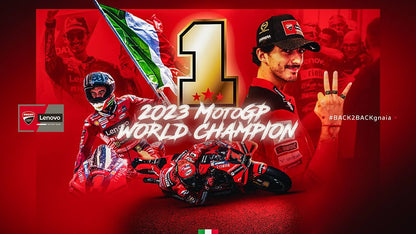 Maisto 1:18 NOVA Ducati Lenovo Team 2023 #1 Bagnaia Campeão Moto GP Corrida motocicleta de liga fundida Modelo de coleção de presente de brinquedo