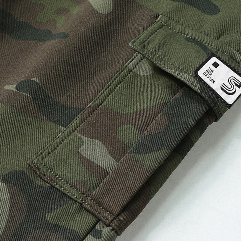 Men's Tactical Camouflage Overalls High-Quality Combat Pants Multi-Pocket Trousers Sports Training Casual Work Pants