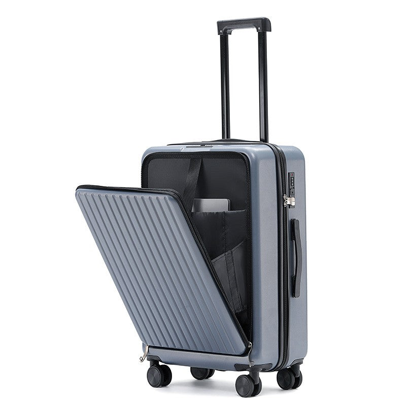 Mala de Viagem de Bordo com Abertura Frontal 20 Polegadas, Rodas Giratórias, para Homens e Mulheres, com Fechadura TSA, Carregamento USB