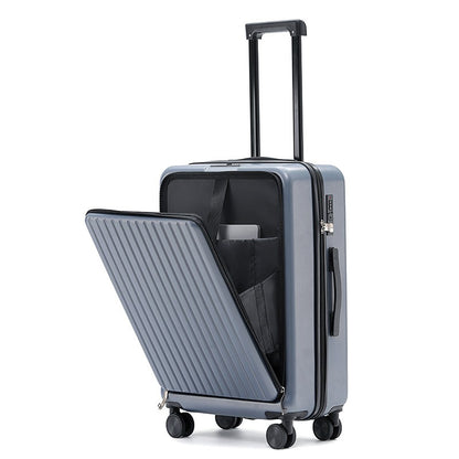 Mala de Viagem de Bordo com Abertura Frontal 20 Polegadas, Rodas Giratórias, para Homens e Mulheres, com Fechadura TSA, Carregamento USB