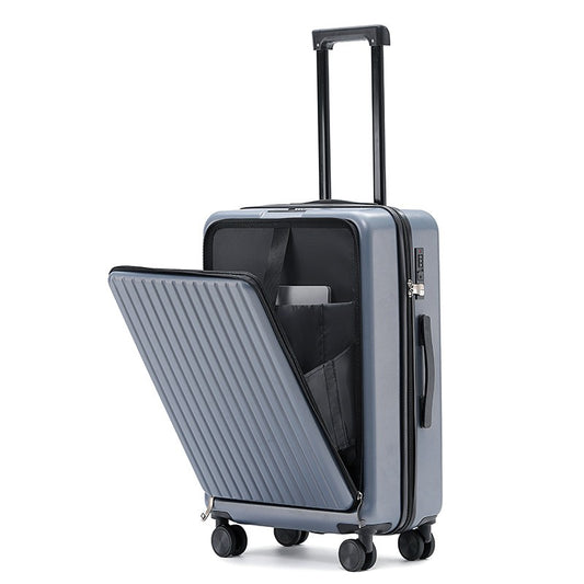 Mala de Viagem de Bordo com Abertura Frontal 20 Polegadas, Rodas Giratórias, para Homens e Mulheres, com Fechadura TSA, Carregamento USB