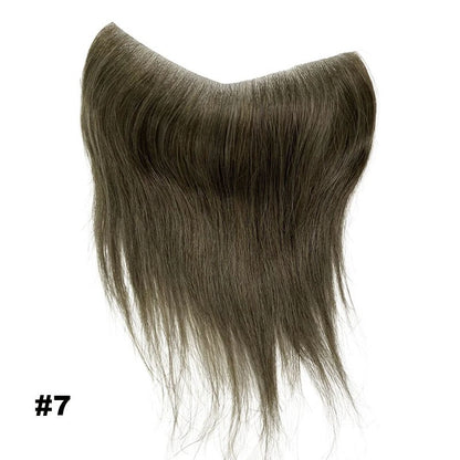 Prótese Capilar Masculina Frontal Fina de PU, com linha do cabelo natural, estilo V, em cabelo humano loiro, sistema de substituição capilar para homens