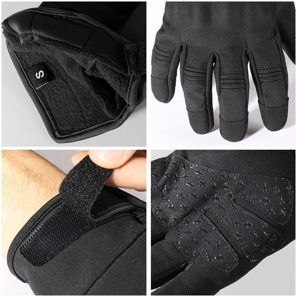 Luvas de Inverno Quentes para Motocicleta com Dedo Completo e Tela Sensível ao Toque para Motocross Ciclismo MTB à Prova de Vento Antiderrapante Equipamento de Proteção
