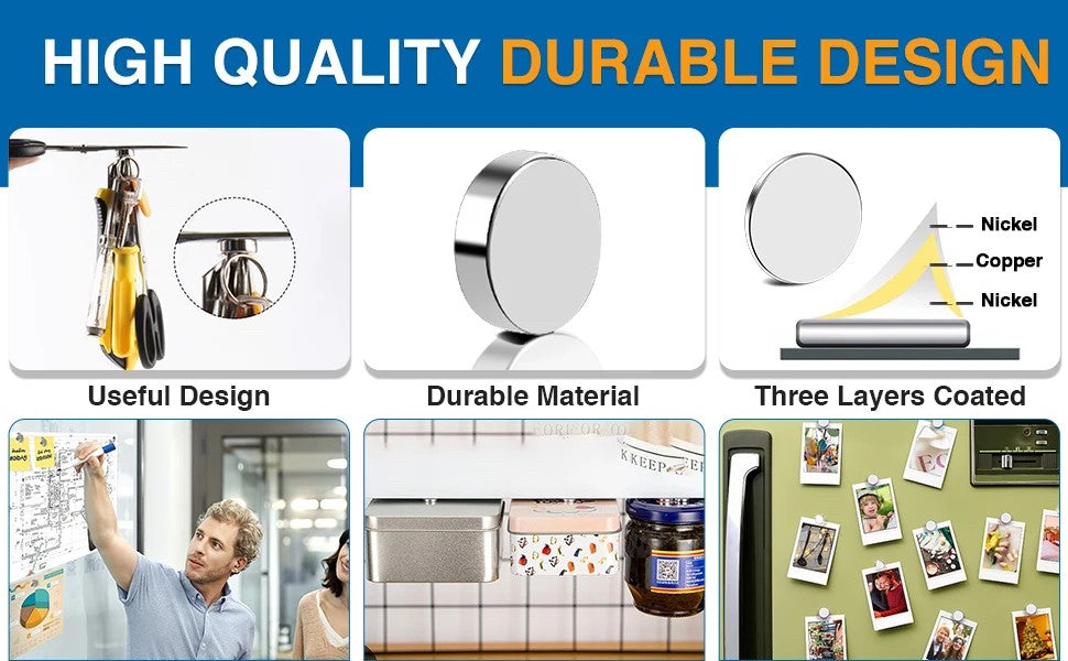 Super Powerful Magnets Strong Disc Magnets for Fridge, DIY, Building, Scientific, Craft,Refrigerator Magnet, 5x2 8x2 10x2 10x3