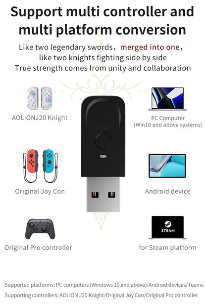 AOLION J20 Hall Joy-con Gamepad for NS2/Switch OLED/Switch NFC HD Shake Lite Left and Right Split Game Controller